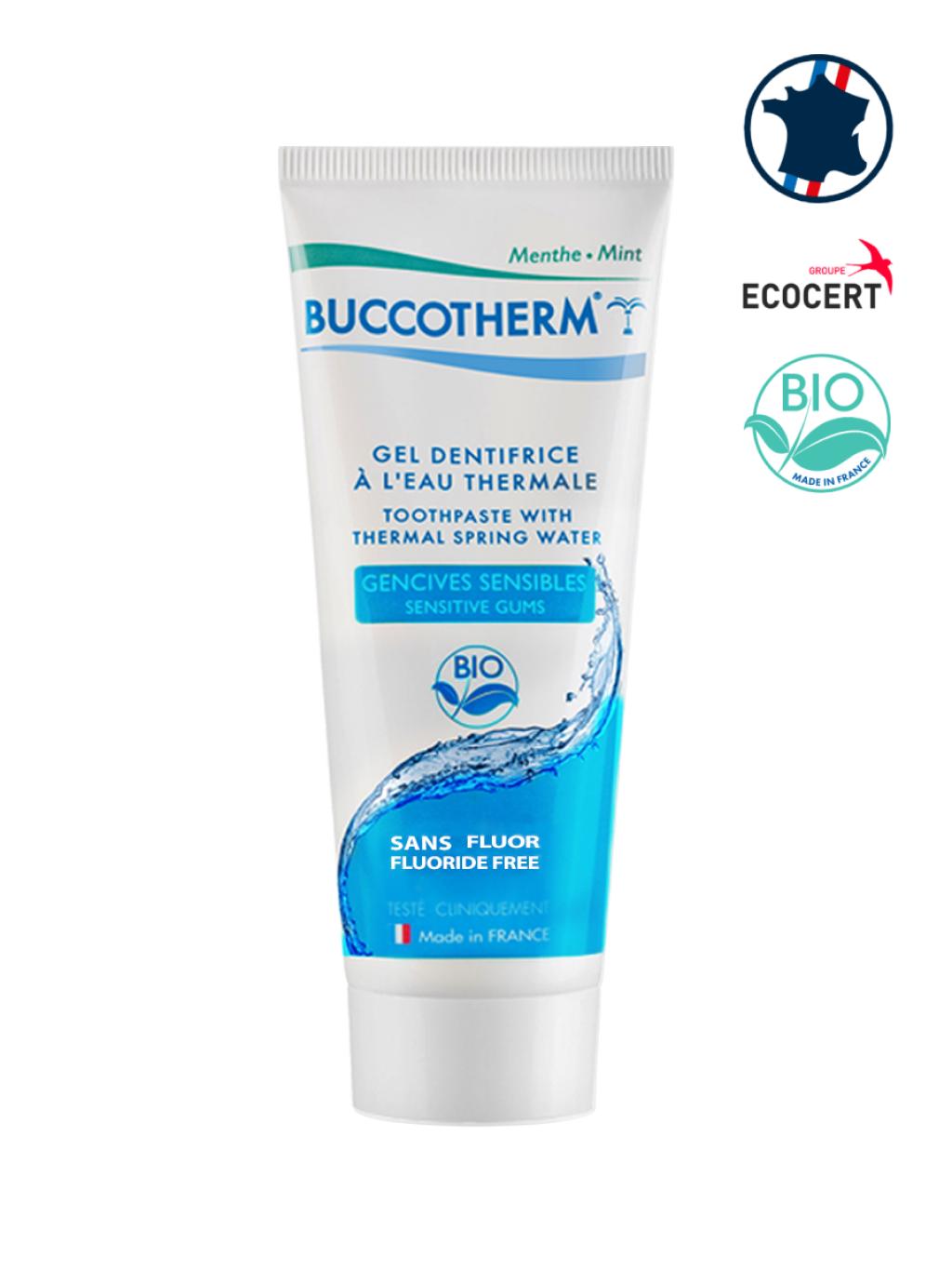 Зубная гель-паста BUCCOTHERM® для чувствительных десен без фтора 